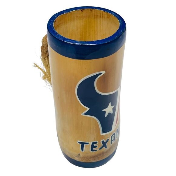 Handmade Wooden Bamboo Houston Texans Draft Mug - Picture 3 of 7